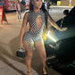 Polka Dot Sexy 2 Piece Set Women Side Split Sleeveless Bandage Bodysuit+Shorts Matching Hipster Party Clubwear Suits