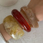 Y2K Boho Brown Thick Resin Acrylic Bangles for Women 2025 New Fashion Irregular Wide Arm Bracelets Party Jewelry Gift