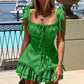 Sleeveless Ruffled Sexy Mini Dress For Women Robe Spaghetti Strap Backless Lace-up Bodycon Dress Elegant Clubwear
