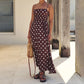 Women Striped Boho Maxi Slip Dress Sleeveless Color Block Flowy Beach Dress Square Neck Ruffle Long Sundress