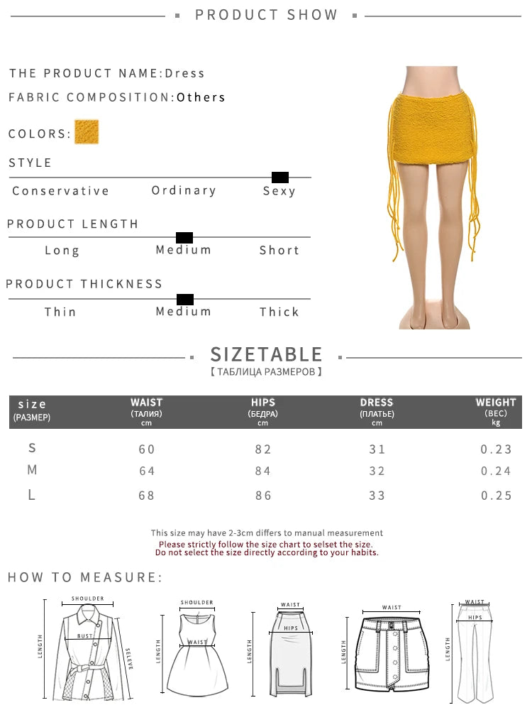 Furry Side Tassel Skirts Women Y2K Peach Hip Summer Sexy Solid Wild Basic Hipster Streetwear Skinny Slim Mini Bottom