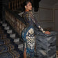 Butterfly Print Mesh Sheer Deep V Neck Long Sleeve Maxi Dresses 2026 Woman Party Dress Sexy Outfits