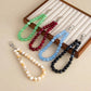 Kpop Fashion Acrylic Beaded Bag Keychain Women Men Exquisite Simple Creative Wallet Chain High Quality Jewelry Accessories