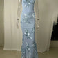 Spaghetti Strap Print Sexy Maxi Dress Women Fashion Off-shoulder Sleeveless Backless Bodycon Club Party Long Dresses