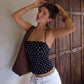 Retro Polka Dot Print Halter Tops for Woman Crop Top Sexy Summer Tanks Camis Women Clothing