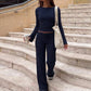 Baggy Sweatpants Cozy Drawstring Lounge Pants Woman Bottoms Casual Wide Leg Trousers Black