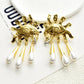 Vintage Metal Alloy With Rhinestone Big Eyes Dangle Earrings For Women Fashion Jewelry Exaggerated Lady Ears' Accessory