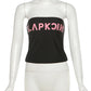Sexy Y2K Women Tube Top 2025 Summer Korean Letter Print Sleeveless Simple Basic Streetwear Midnight Party Hottie Vest