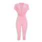 Sexy 2-Piece Set Women Swing Collar t-Shirt+Simple Classic Short Solid Street Sexy Midnight Matching Comfortable Suit