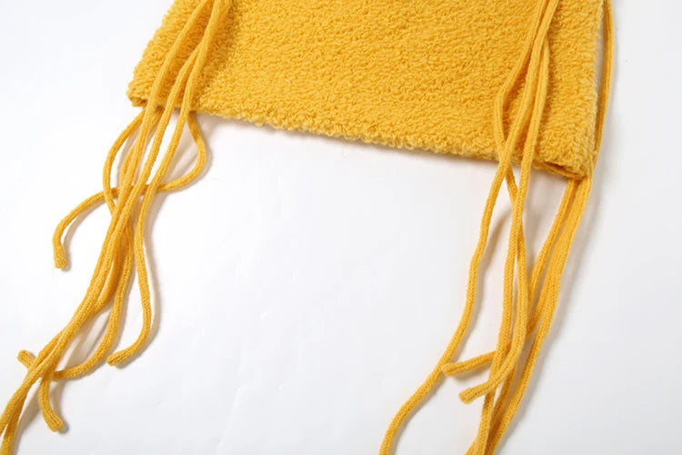 Furry Side Tassel Skirts Women Y2K Peach Hip Summer Sexy Solid Wild Basic Hipster Streetwear Skinny Slim Mini Bottom