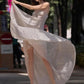 Polka Dot Print Dress Women Sexy See Through Ruffled Edge Patchwork Irregular Hem Fashion Elegant Party Club Bodycon