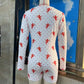 Women Sexy Bodysuit Pajama Heart Print Deep V-Neck Long Sleeve Shorts Jumpsuit Y2k Button Front Rompers Overall
