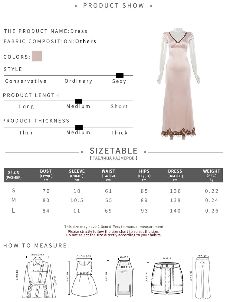 Silky Stain Elegant Dress Woman Lace Patchwork V-Neck Cross Bnadage Backless High Waist Robe Birth Party Vestidos