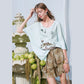 Women's Mini Skirt with Shimmery Leopard Print & Tiered Ruffle Detail, Chic Elastic Waist Lightweight Bottom for Summer