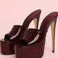 Summer New Women's Thick Bottom, Fine High Heels, Toothed Cool Slippers, Fashion Show, Party, Ultra High Heel Sandals