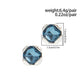 Trendy Blue Square Rhinestone Smalll Stud Earrings Women Punk Unique Geometric Piercing Earrings 2026 New Jewelry Gifts