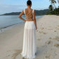 See Through Mesh White 2 Piece Set Crop Top and High Slit Maxi Skirt Sexy Birthday Outfit Woman Matching Sets