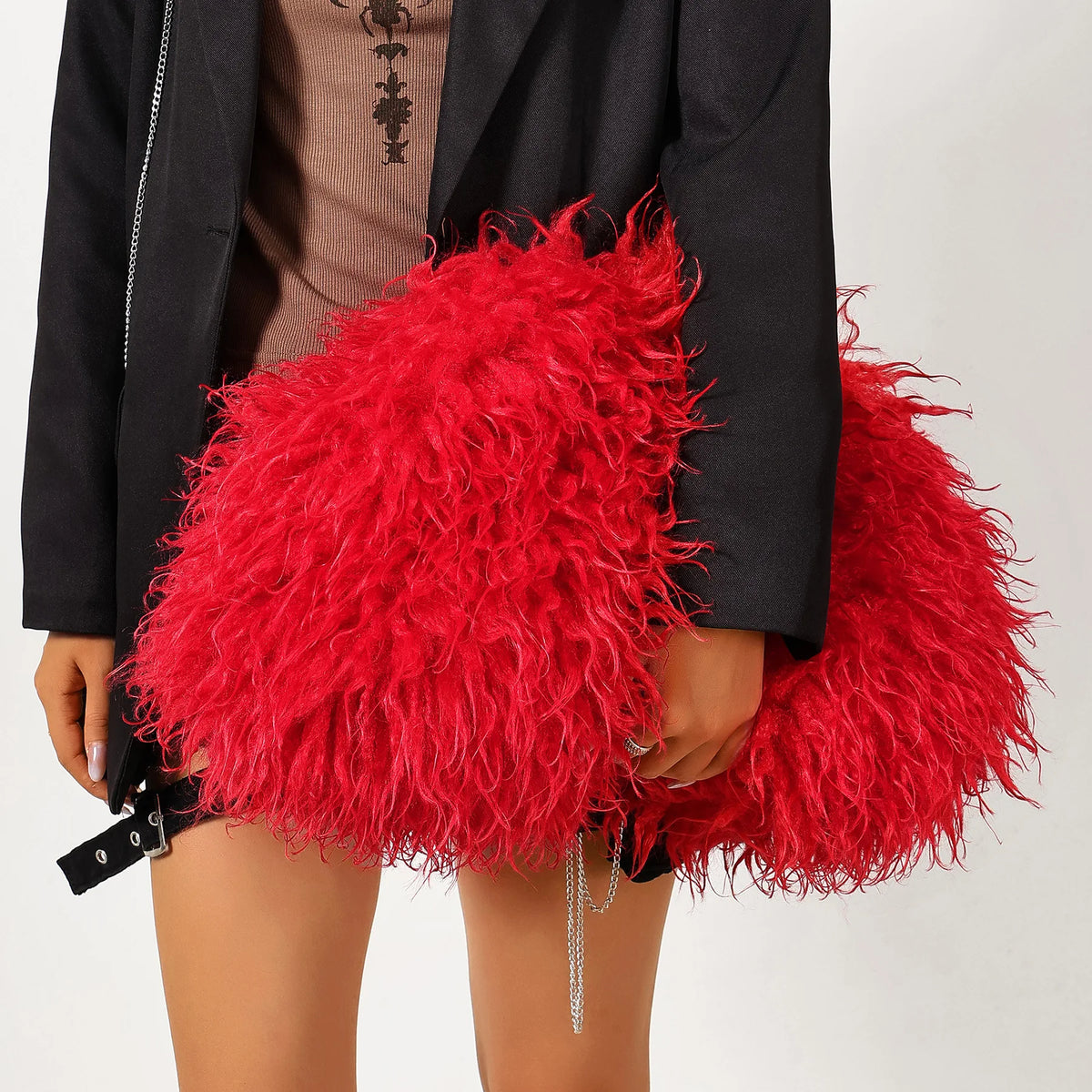 2026 Women's Bag NEW Pouch Fluffy Plush Cloud Dumpling Bags for Women Handbags Faux Fur Bags Imitation Wool Bag Large Clutch