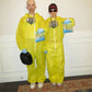 Adult Breaking Bad Cosplay Yellow Hazmat Coverall Jumpsuit Full Zip Disposable Protective Suit Halloween Carnival Party