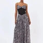 Women Zebra Print Spaghetti Strap Sexy Maxi Dress Mesh Patchwork Sweetheart Neck Sleeveless High Waist Long Party Dress