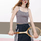 2024 summer new arrival Cyan lace stitching A-line casual sports breathable workwear skirt for women