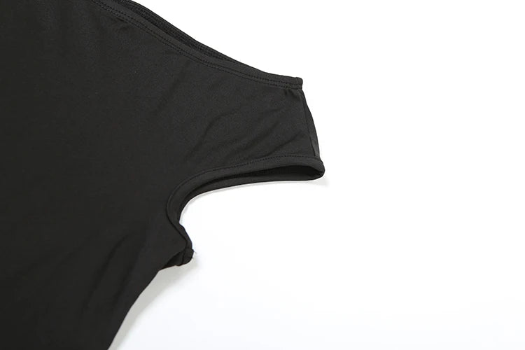 Sexy Y2K Women 2 Piece Set Elegant Skew Collar Crop Tops+Pleated Metal Buckle Maxi Skirts Party Midnight Clubwear