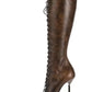 2026Spring/Summer New Lace Up Short Cool Boots Side Zipper Banquet Slimming High Heels Sexy Knee Length Women's Boots