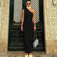 One Shoulder Pleated Long Dresses Asymmetrical Elegant Summer Dress Woman 2025 Resort Wear