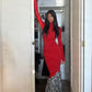 Leopard Patchwork Long Dress Woman Autumn Trend o-Neck Full Sleeve High Waist Skinny Peach Hip Elegant Style Vestidos