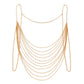 Multilayer Tassel Lingerie Back Chain for Women Summer Bikini Sexy Bra Chest Body Jewelry Nightclub Accessories Party