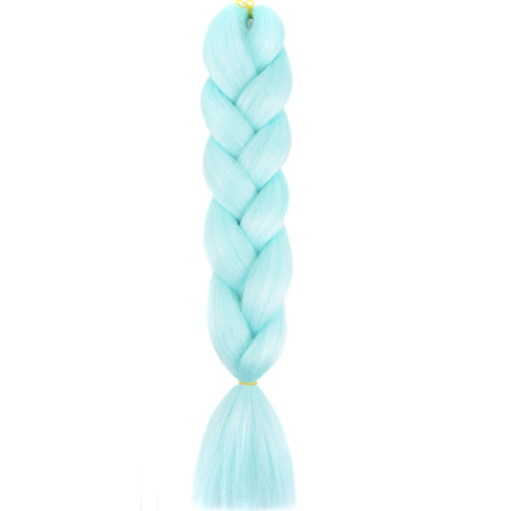 24 Inch Jumbo Box Braids Extensions Synthetic Braiding Hair DIY Hair Braids For Children Pink Purple Yellow Gray