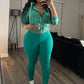 Sporty 2 Piece Set Woman Tracksuit Fall Trend Warm Hooded Zip Jacket+Leggings Matching Street Casual Stretch Outfits