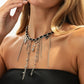 Boho Heart Rose Cross Metal Tassel Pendant Chokers Necklace Women Trendy Exquisite Neck Chain Wed Bride Jewelry Gift ﻿