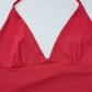 Sexy Deep V Neck Backless Crop Top Red Black Tank Tops for Woman Summer Camisole