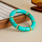4 Styles Trendy Acrylic Resilient Elastic Bangle Women Retro Lake Blue Stacking Hand Accessories Daily New Jewelry Gift
