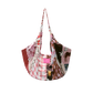 Women's Patchwork Mixed Print Canvas Shoulder Tote Bag with Adjustable Strap, Multi Pattern Large Casual Shopper Bag