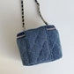 Mini Denim Crossbody Bags for Women 2026 Lingge Chains Shoulder Bag Fashion Brands Box Bag Lipstick Coins Purses and Handbags