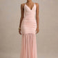 Spaghetti Strap Backless Sexy Maxi Dress Women Gown Fashion Patchwork Off-shoulder V Neck Ruched Pleated Party Dress