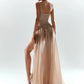 Fashion 2-Piece Set Women Sequin Folds Square Collar Skinny Bodysuits+3d Flower Irregular Hem Skirt Elegant Chic Suit