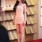 Sequin Dress Women Folds Fake Fish Bone Chest Wrap Sleeveless Skinny Low-Neck Summer Fashion Prom Party Mini Bodycon