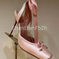 2026 Women's New Summer Square Satin High Heel Sandals with Ankle Strap, Fashionable Party and Banquet Ballet High Heels