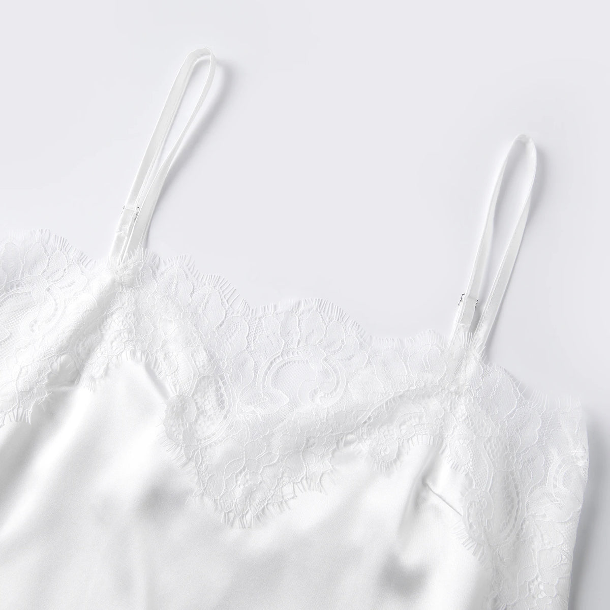 Women's 2 Piece Lounge Set Solid Sleeveless Spaghetti Strap Lace Trim Babydoll Cami Tops and Loose Pants Sleepwear