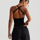 Sexy Classic Camisole Women Cross Bandage Backless Simple Wild Stretch Skinny Casual Sporty Street Clubwear Tank Top