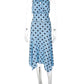 Polka Dot Sexy Two Piece Set Women Halter V Neck Crop Top And Midi Skirt Matching Sets Female Bodycon Club Dress Set