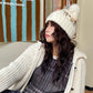 Casual Fair Isle Style Sheep Pattern Pom Pom Knit Beanie For Women