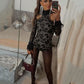 Black Lace Long Flare Sleeve Sexy Rompers Women Fashion Hollow Out Half High Collar Bodysuit Female Elegant Playsuits