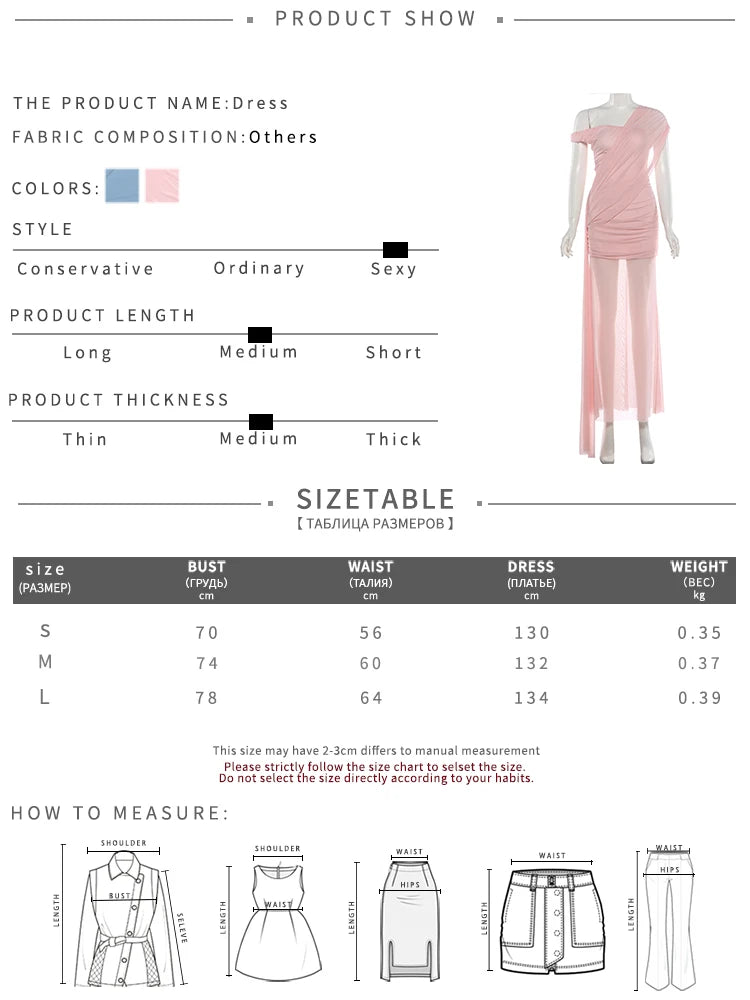 Irregular Collar Maxi Dress Women See Through Hem Folds Tassel  Skinny Birthday Party Summer Fashion Classic Vestidos