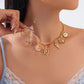 Vintage Metal Love Heart Starfish Pendant Choker Necklace Women Collar Goth Adjustable Chain Summer Neck Jewelry Gift