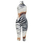 Halter Backless Rompers Woman Summer Zebra Stripes Patchwork Sleeveless Skinny Peach Hip Streetwear Sexy Playsuit