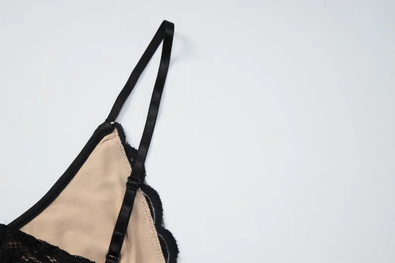 Black Lace Sexy Dresses for Woman Summer Clothes Deep V Neck Backless Maxi Dress